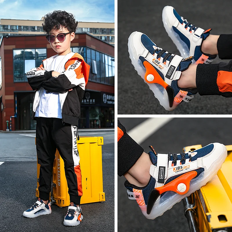 Новинка Сезон весна осень Детская обувь Модная спортивная для бега мальчиков