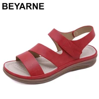 beyarne 2020 summer shoes women retro women beach sandals round head slope comfortable light sandals women casual shoes