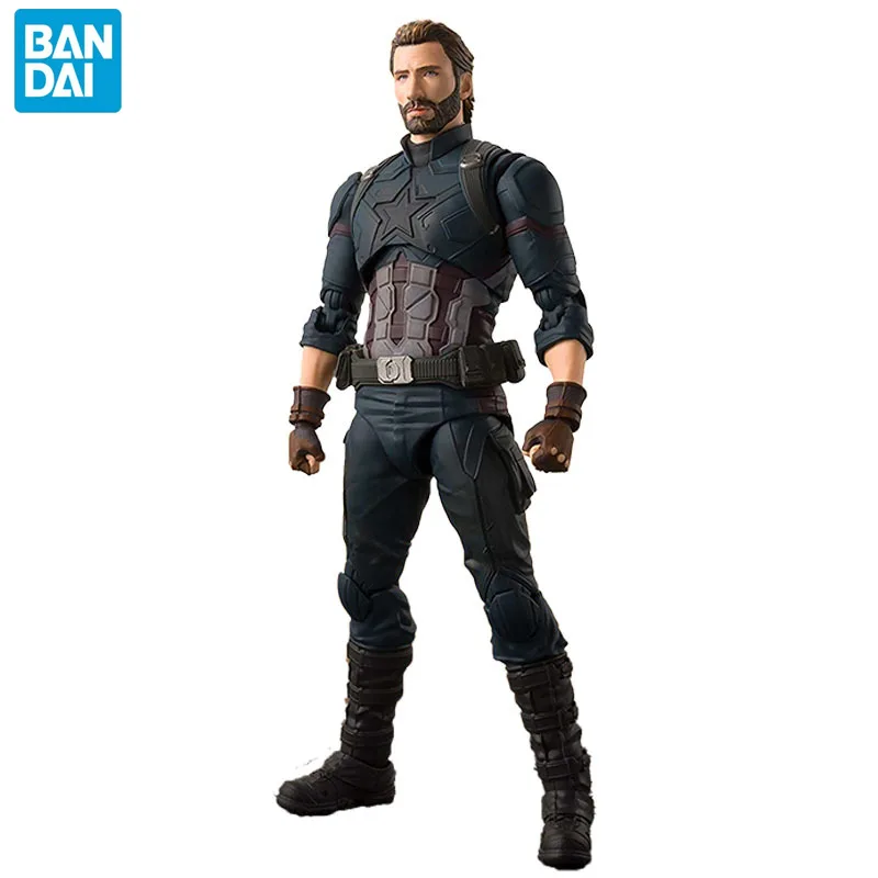 

BANDAI Marvel Капитан Америка Мстители: война бесконечности Стив Роджерс S.H. Фигейтс кукла экшн-фигурка Коллекционная модель детские игрушки пода...