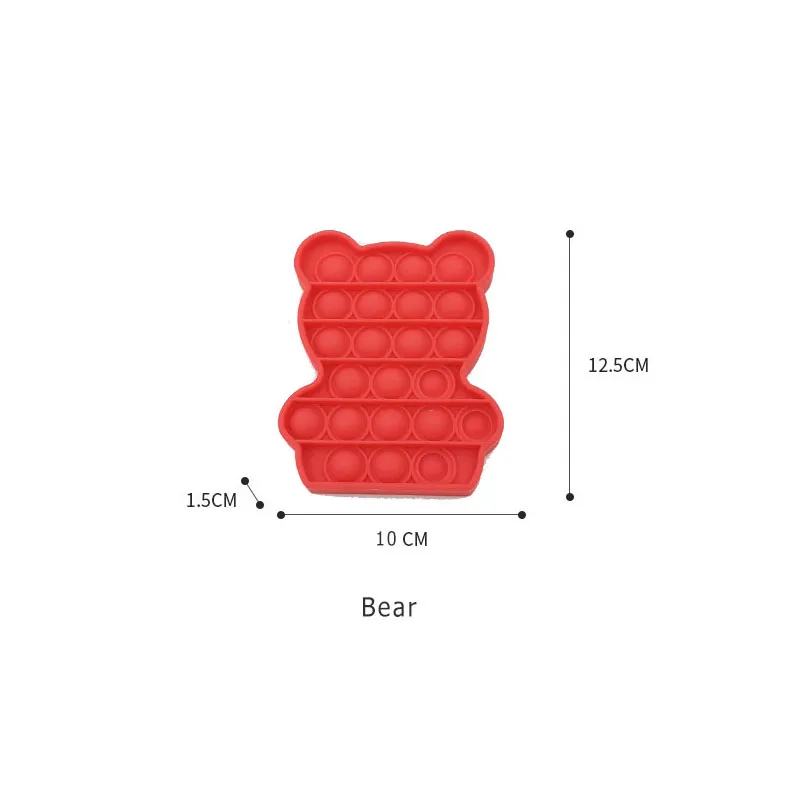 

Push Bubble Pop It Fidget Toys Unicorn Cartoon-Shaped Stress Reliever Silicone Stress Relief Toys For Adult Kids Antistress