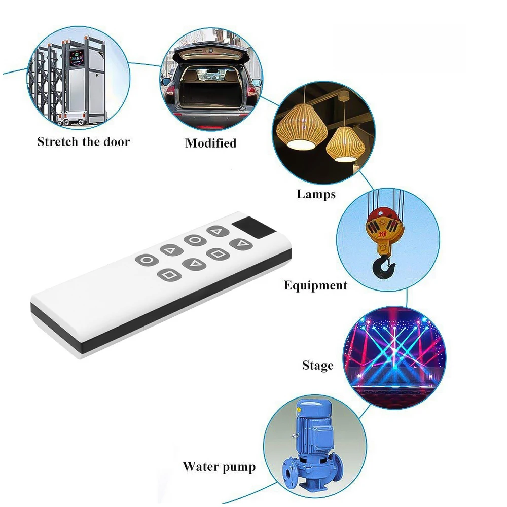 Беспроводной пульт дистанционного управления 433 МГц 8 кнопок для открывания
