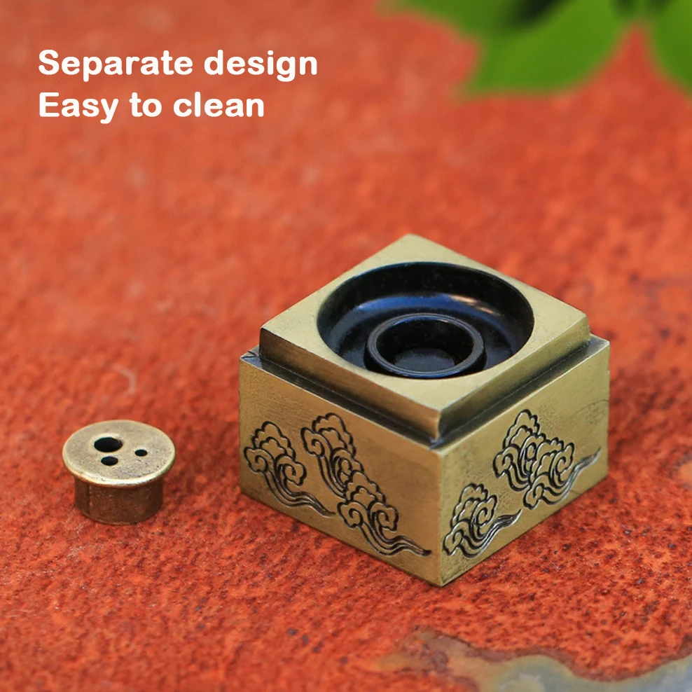 

Antique Columnar Incense Burner Heart Sutra Incense Stick Incense Holder Household Sandalwood Box Home Decoration Supplies