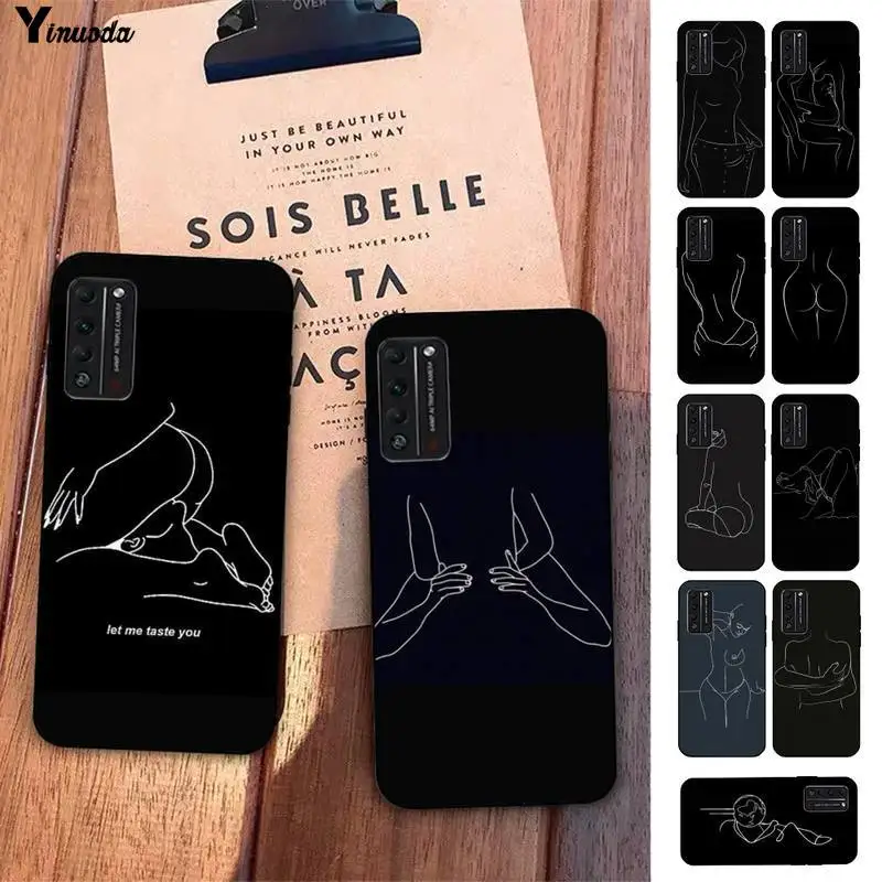 Чехол для телефона Yinuoda Art Simple Kiss Rose Sex Girl Huawei Honor 8x9 10 20 V 30 pro lite view 7A 9lite PLAY Case|Бамперы|