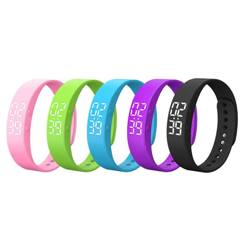 T5S часы Смарт Браслет LED бег шагомер калорий дистанционный мониторинг