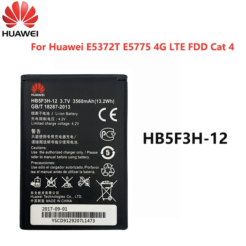 Hua wei 100% оригинал HB5F3H 3560 мАч высокое качество батарея для Huawei E5372T E5775 4G LTE FDD Cat 4 | Аккумуляторы для мобильных телефонов -4001300427145