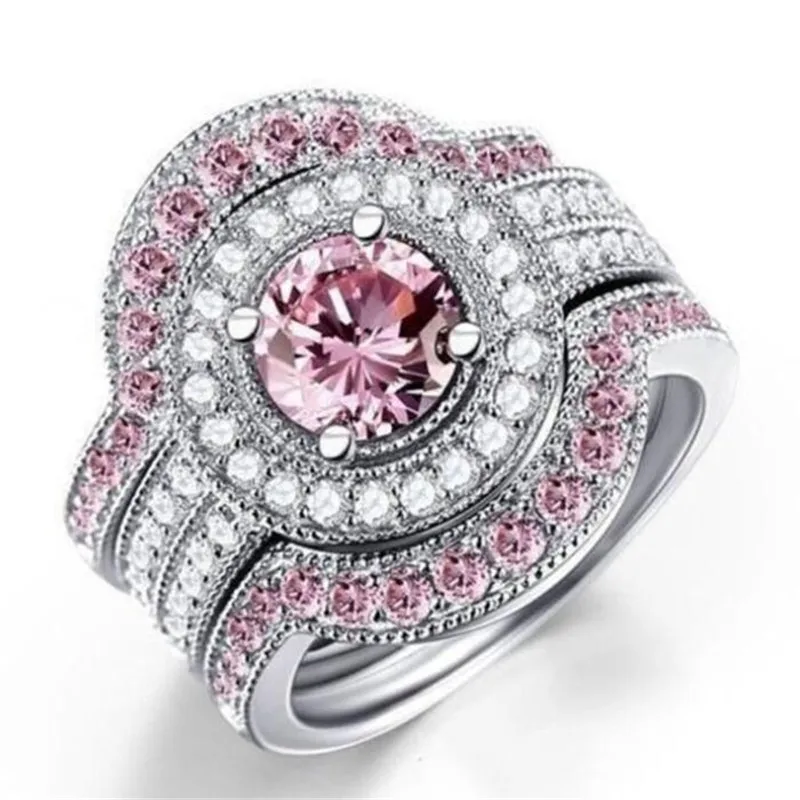 Изысканное роскошное кольцо с кристаллами для женщин очаровательное женское на