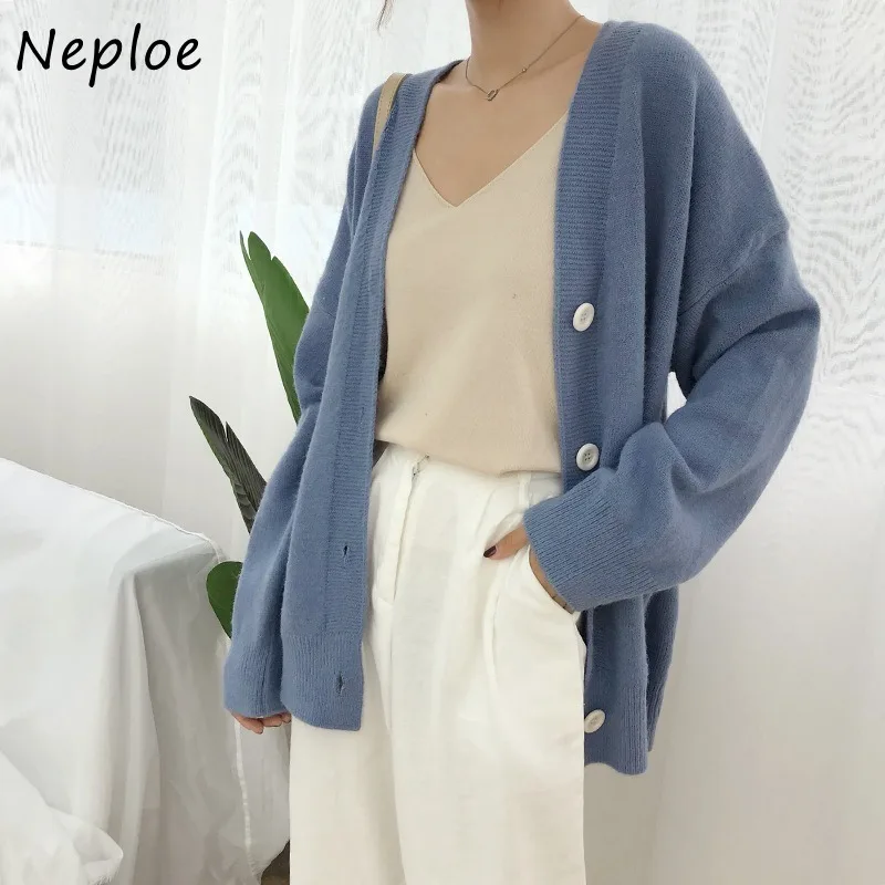 Свитер Neploe Женский трикотажный повседневный однотонный элегантный джемпер в