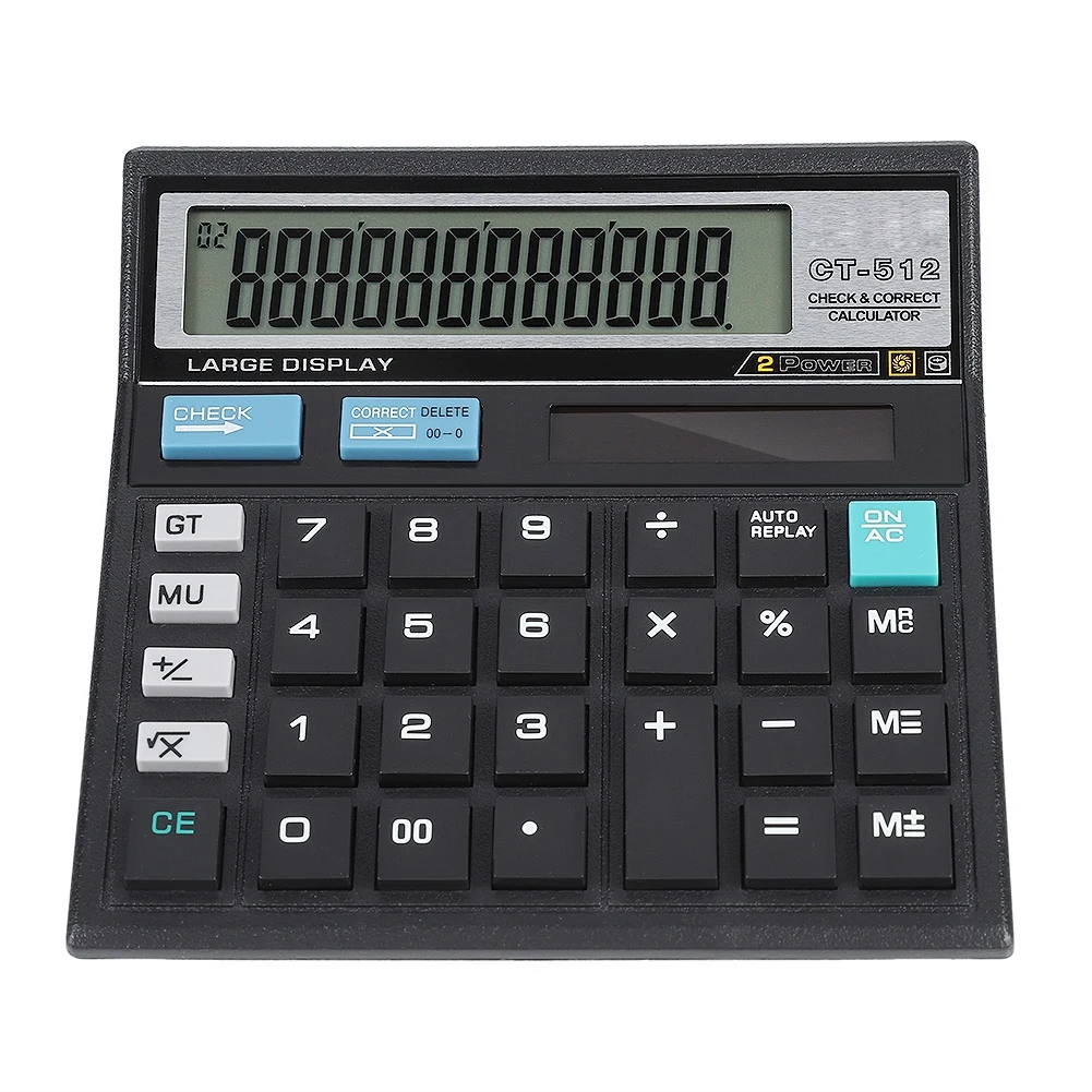 

12 Digits Solar Calculator Large Screen Desktop Calculators Home Office School Calculators Financial Accounting Tools