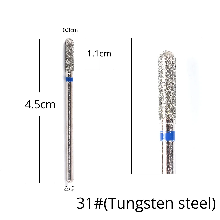 Alileader Nail Draill For Electric Drill Ceramic Drill Nail For Nail Art Instrument Safe Cutter For Cutter Manicure - Цвет: 31