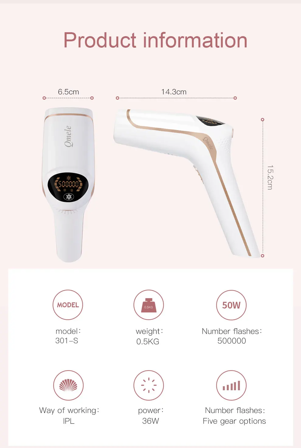 Máquina de Remoção do Cabelo Trimmer para Mulher Depilador a Laser Qmele Corpo Inteiro Biquíni Elétrica 500000 Pulso Lcd Permanente 4 In1 Ipl 10 mulher elétrica 500000 pulso lcd depilador a laser permanente