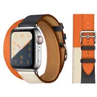 Ремешок из натуральной кожи для Apple watch, браслет для наручных часов iWatch series 6 3 4 5 se, 44 мм 40 мм 42 мм 38 мм