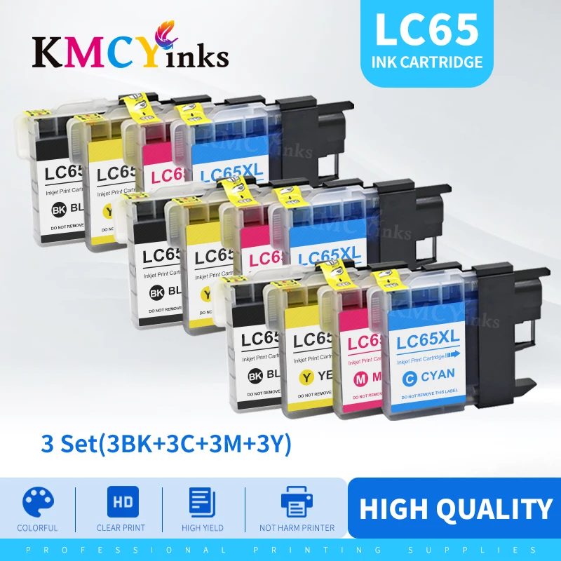 Совместимый картридж для чернил KMCYinks LC11 LC16 LC38 LC39 LC60 LC61 LC65 LC67 LC975 LC980 LC985 LC990 LC1100 Brother