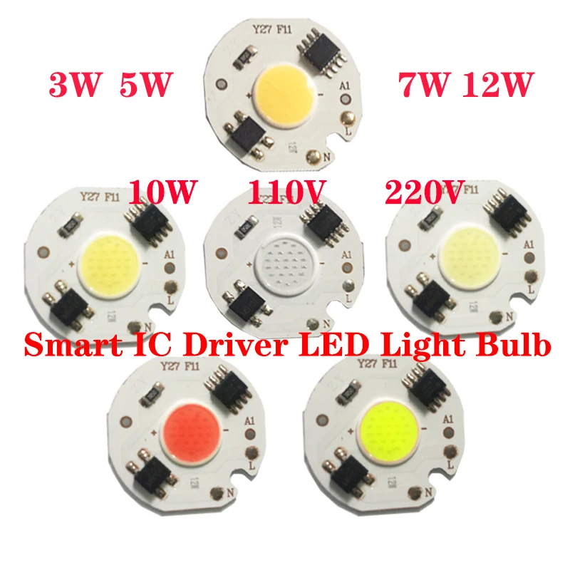 Smart IC драйвер Глобус лампы постоянного тока чип COB прямая Мощность светильник