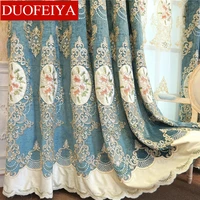 slow soul europe embroidered floral curtains for the living room luxury coffee blue purple pink and drapes tulle bedroom kitchen