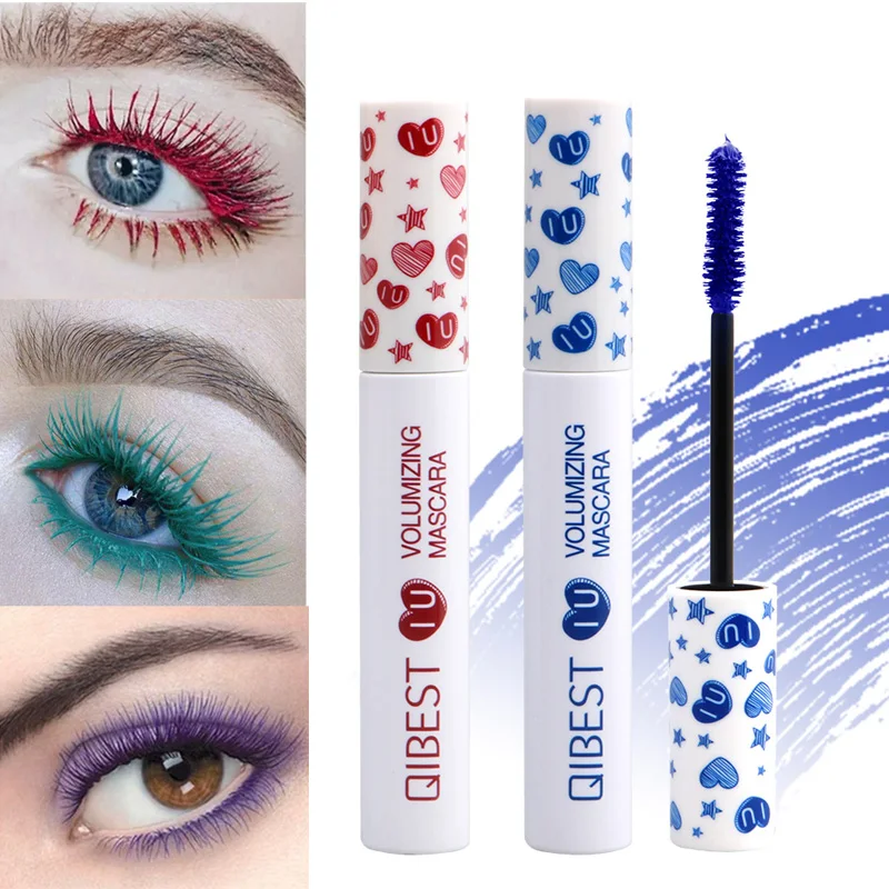 

QIBEST Color Mascara Long Lasting Professional Eyes Makeup Waterproof Cosplay Curling Black Mascara Make-up Beauty Cosmetic