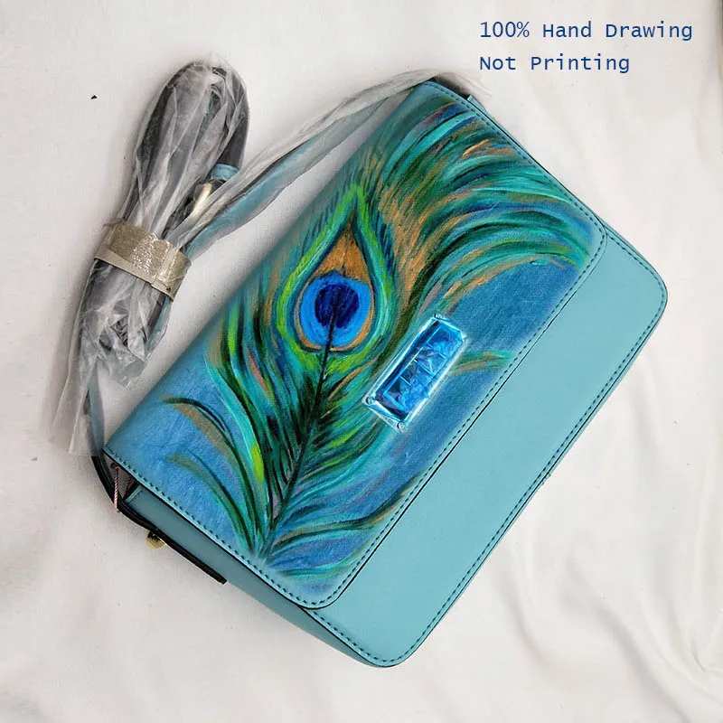 Женская сумка-Кроссбоди из натуральной кожи с цветочным принтом |