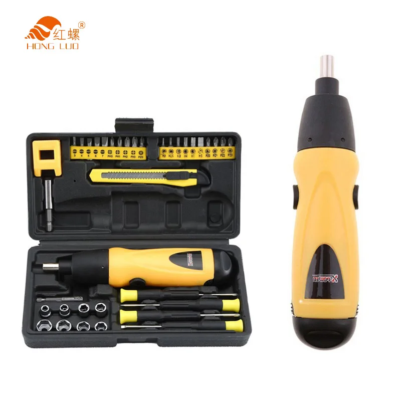 

6V Cordless Electric Screwdriver Set Battery Operated Cordless Drill Tool Set Bidirectional Switch Tool Set With 36pcs Screws