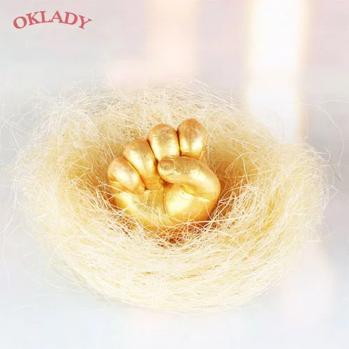 Oklady 3D Ручная форма для печати ног для детского порошка штукатурка литья комплект отпечаток руки подарок на память детский памятник для роста