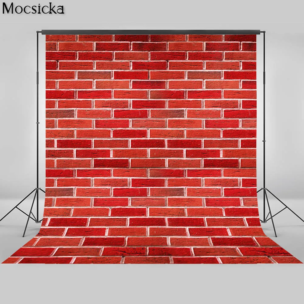 

Фон Mocsick с изображением красной кирпичной стены для студийной фотосъемки новорожденных и детей на день рождения