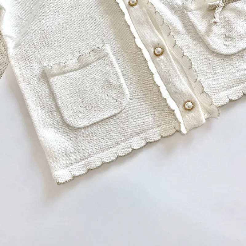 

Spring Autumn Baby Girls Cute Pure Color Cardigan Coat Clothing Baby Girls Long Sleeve Knit Coat Children Kids Girls Coats