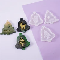 christmas tree aromatherapy wax silicone mold snowflake elk diy aroma gypsum plaster silicone mould for car pendant clay crafts