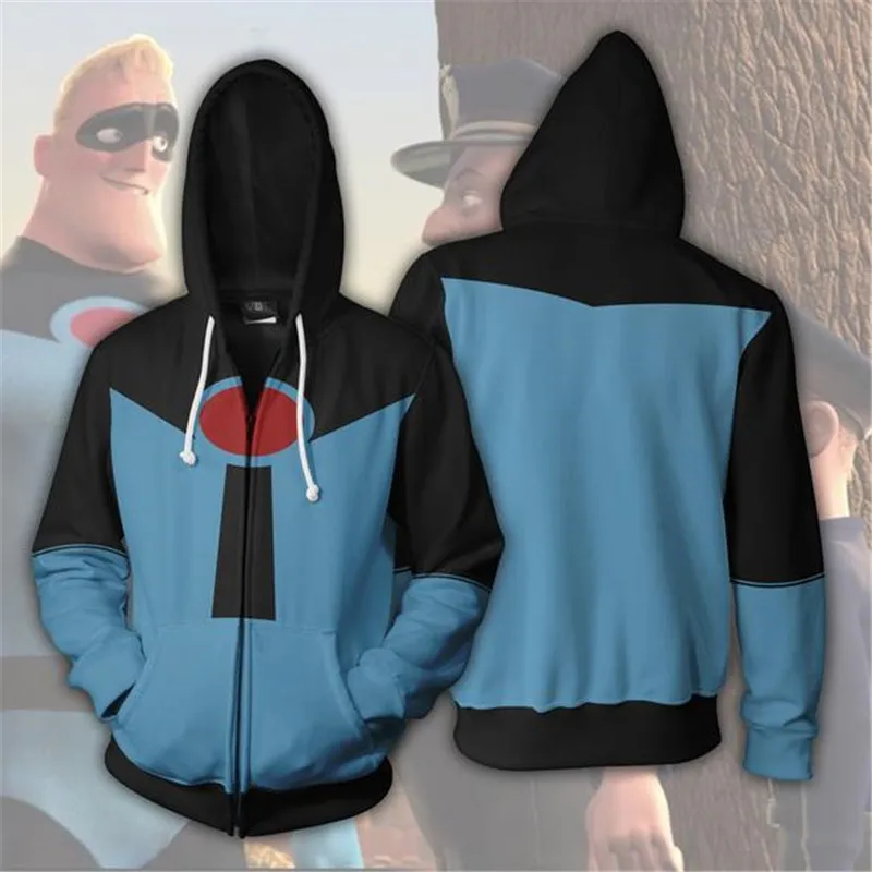 Аниме Суперсемейка Violet Parr толстовки куртка косплей костюм для мужчин и женщин 3D принт на молнии мистер невероятный толстовки Толстовка