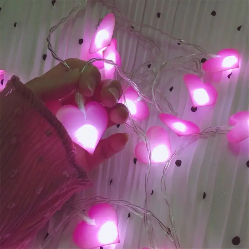 

2M LED String Love Heart Garland Lighting Bedroom Wall Lamp Romantic Event Party 652A