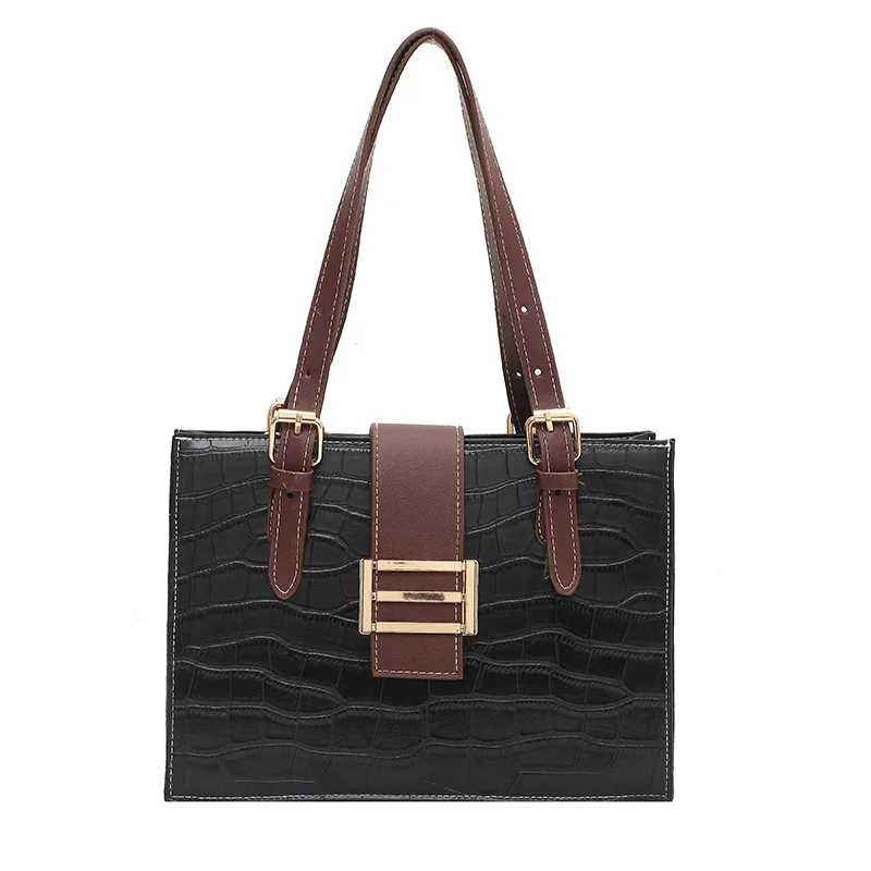 

French Niche Bag Retro Crocodile Pattern Bag Female 2021 Spring And Summer New Underarm Bag Simple And Versatile Shoulder Bag