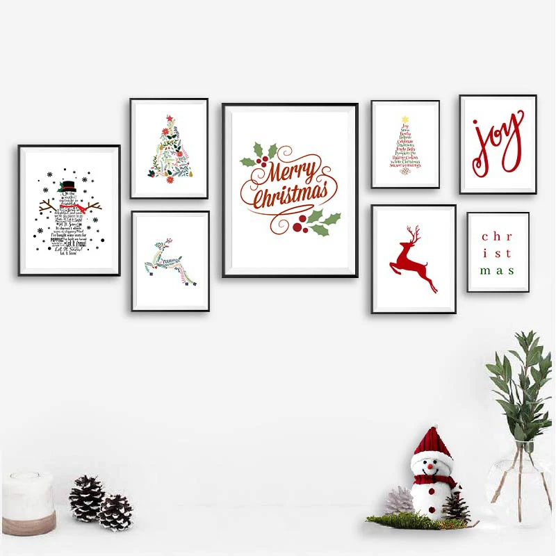 Счастливого Рождества радость цитаты плакаты и принты Moose Рождественская елка