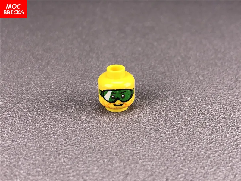 10 шт./лот MOC кирпичи фигурка головы выражение двойного лица сделай сам Мини-куклы