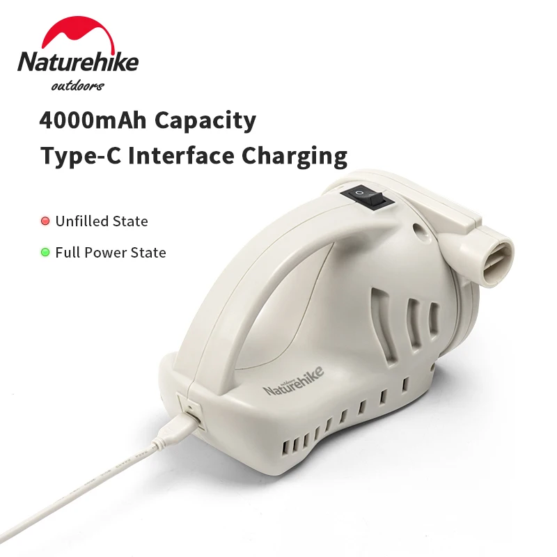 Надувной насос Naturehike USB сверхлегкий портативный 4 кПа 2000 мАч быстрое надувание