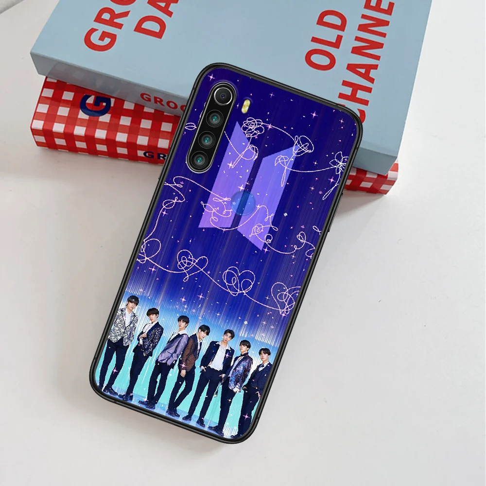 

Bangtan Boys KPOP Band Phone Case For Xiaomi Redmi Note 7 8 8T 9 9S 4X 7 7A 9A K30 Pro Ultra black Bumper Tpu Coque Painting