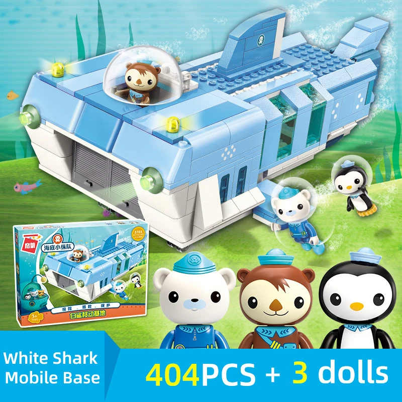 Наборы строительных блоков Octonauts Barnacles Kwazii Peso Tweak с мультипликационным принтом