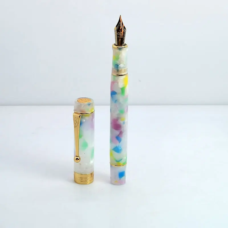 Новинка Jinhao 100 Centennial каучуковая авторучка Тонкое Перо 18KGP Золотой зажим деловая