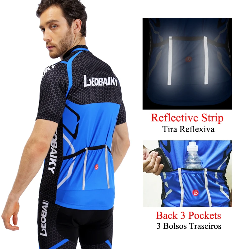Men's Cycling Clothing Pro Team Mountain Bike Set Summer Short Sleeve Mtb Wear Road Bicycle Jersey Riding Equipment Full Kit
