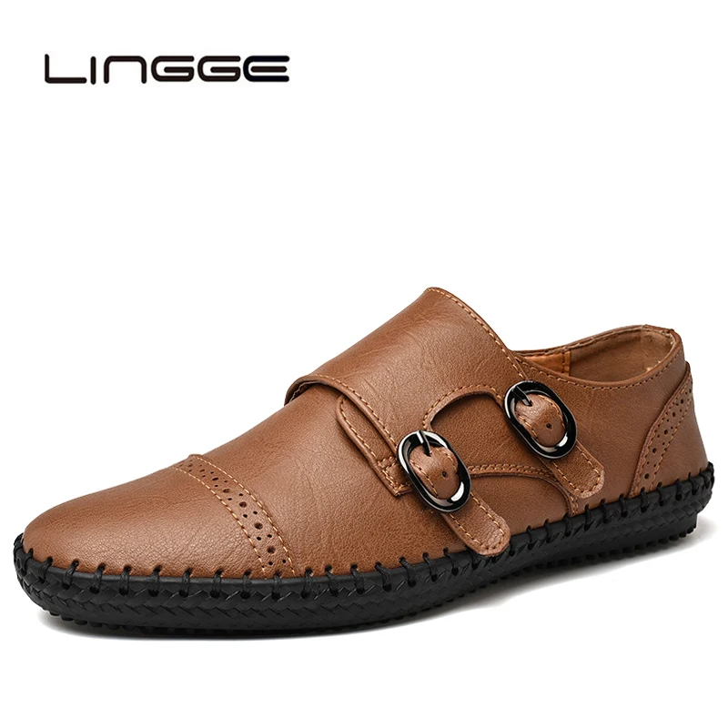 

Туфли мужские кожаные на плоской подошве, ручной работы, большие размеры 48, туфли, дышащие лоферы