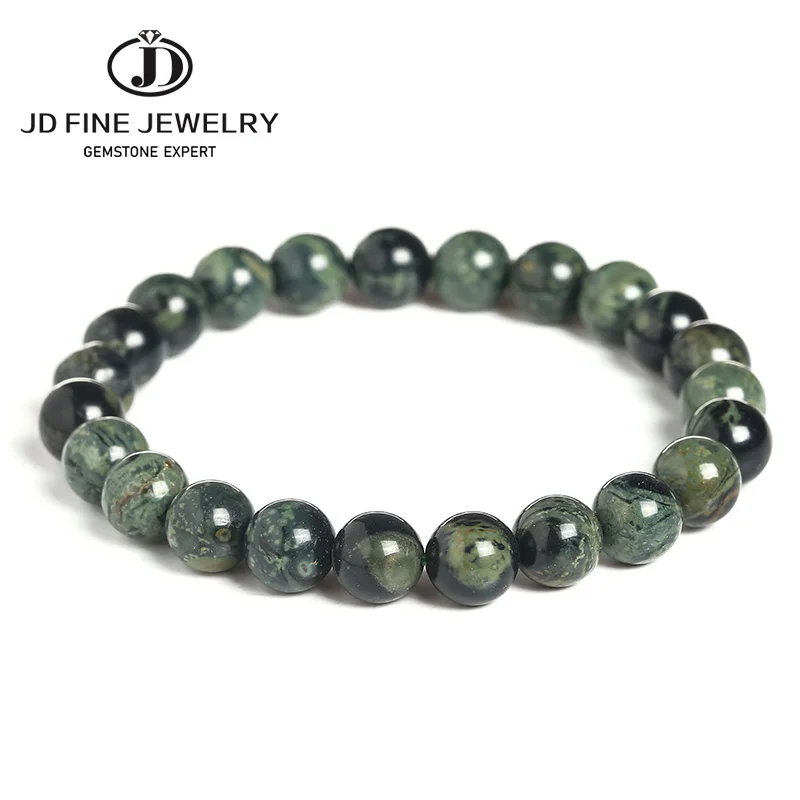 

JD Natural Stone New Material Kambaba Jasper Round Loose Beads Bracelet Full Pick Size For DIY Jewelry Making Wholesale