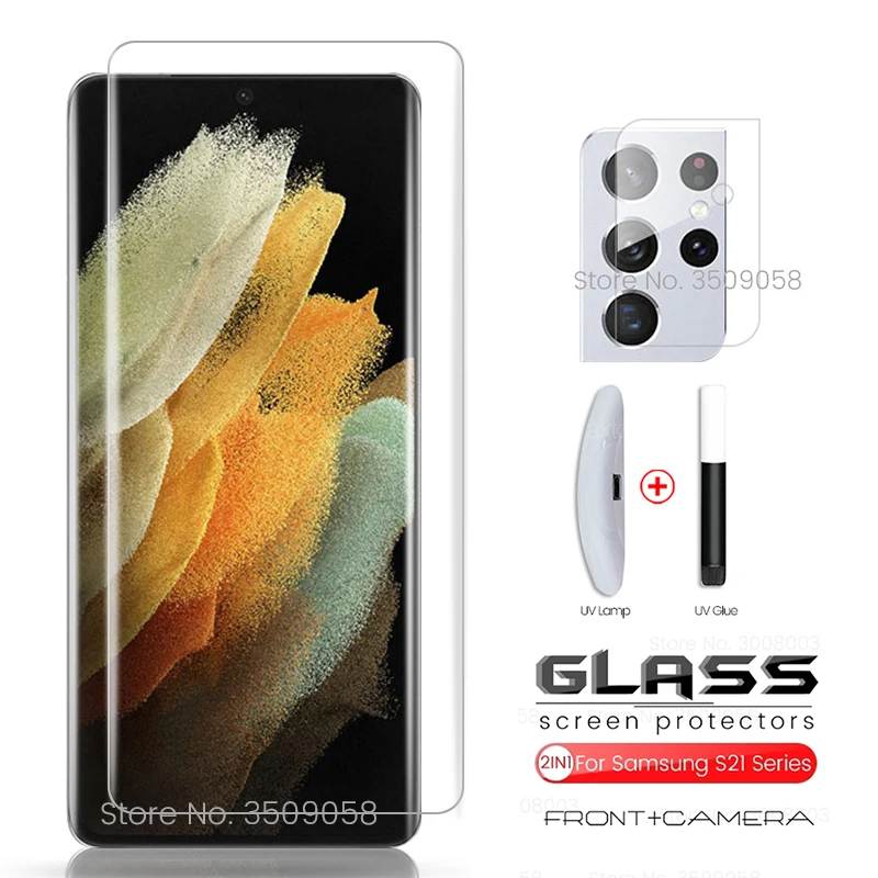 S21ultra стекло УФ полностью наклеиваемая поверхность изогнутое Защитное для samsung