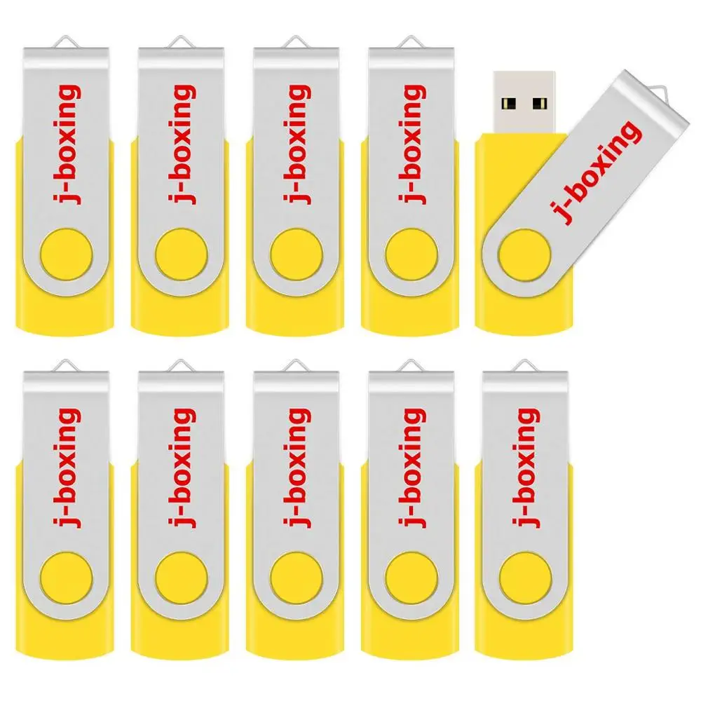J-бокс 10 шт. 16 ГБ USB флеш-накопитель металлическая вращающаяся карта памяти поворотный флеш-накопитель для хранения большого пальца компьютер ноутбук планшет многоцветный