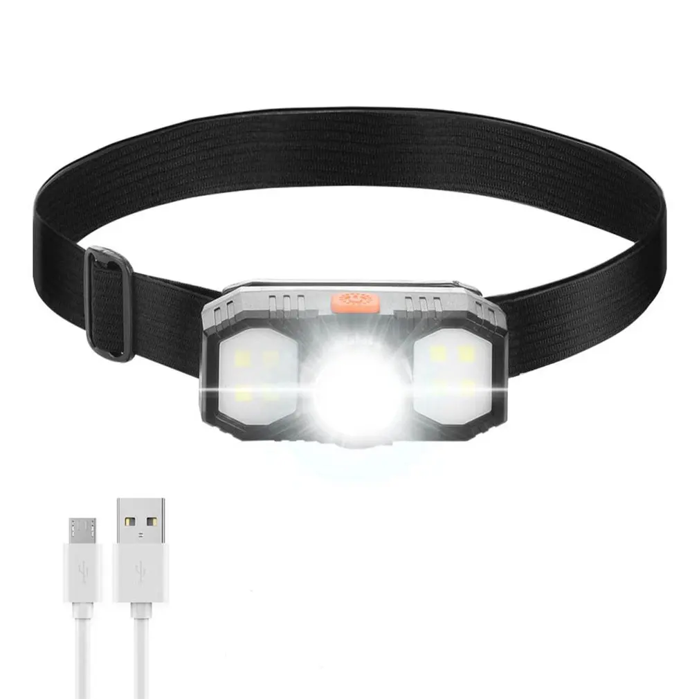 

Camping Headlight With Built-in 18650 Battery USB Rechargeable Mini Flashlight Lantern IPX6 Waterproof LED Headlamp