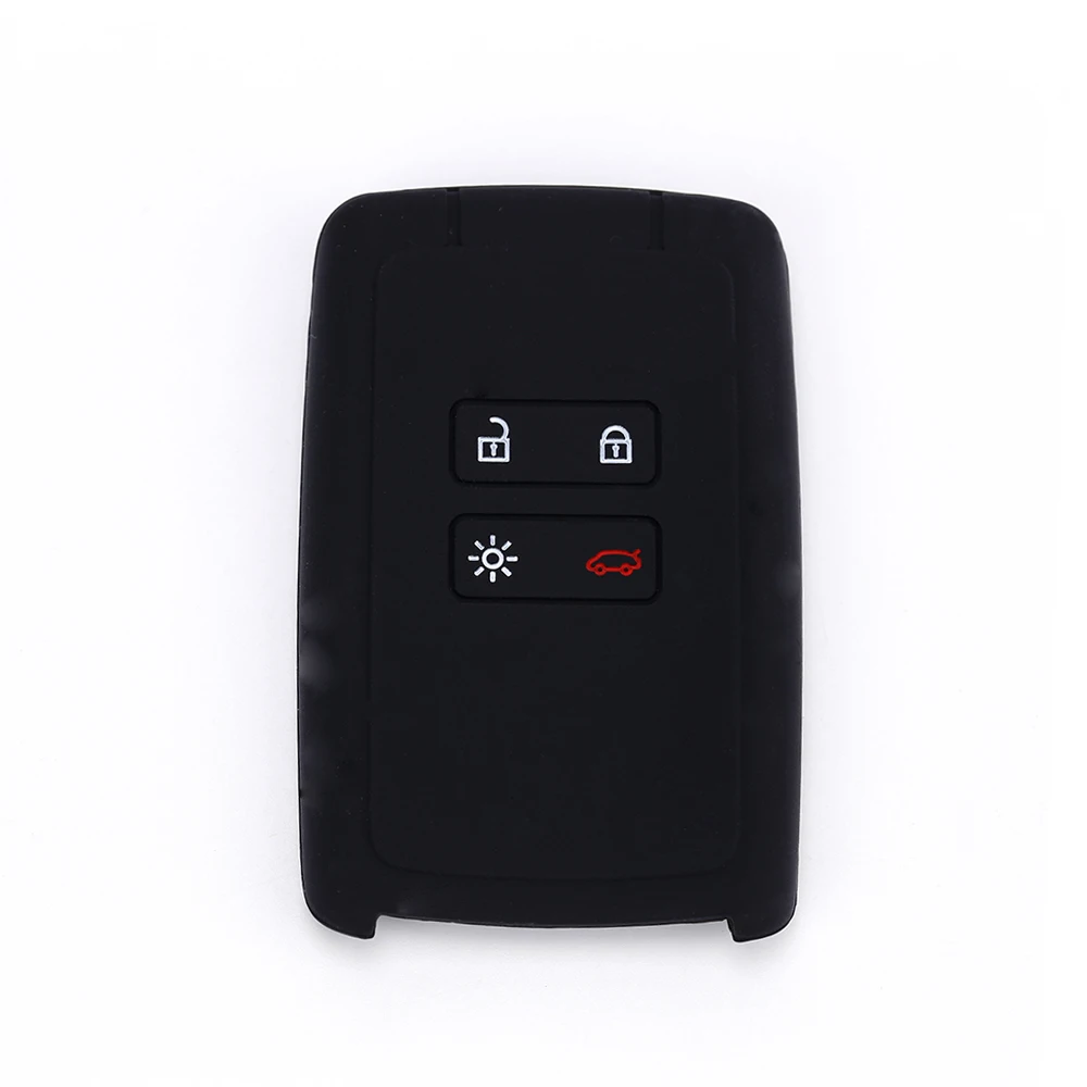 New 4 Button Remote Silicone Key Case Car Anti-theft Package For Renault Megane Koleos Kadjar Captur Fob Cover | Автомобили и