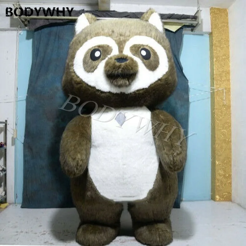 Роскошные Плюшевые Надувные Фурсьют енота меховой костюм талисмана костюмы