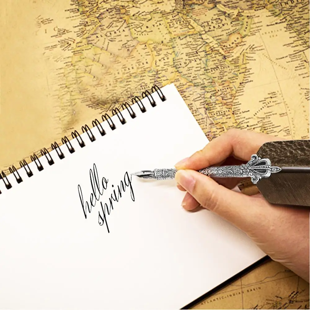 Hethrone винтажная старинная перьевая авторучка из натурального металла английская