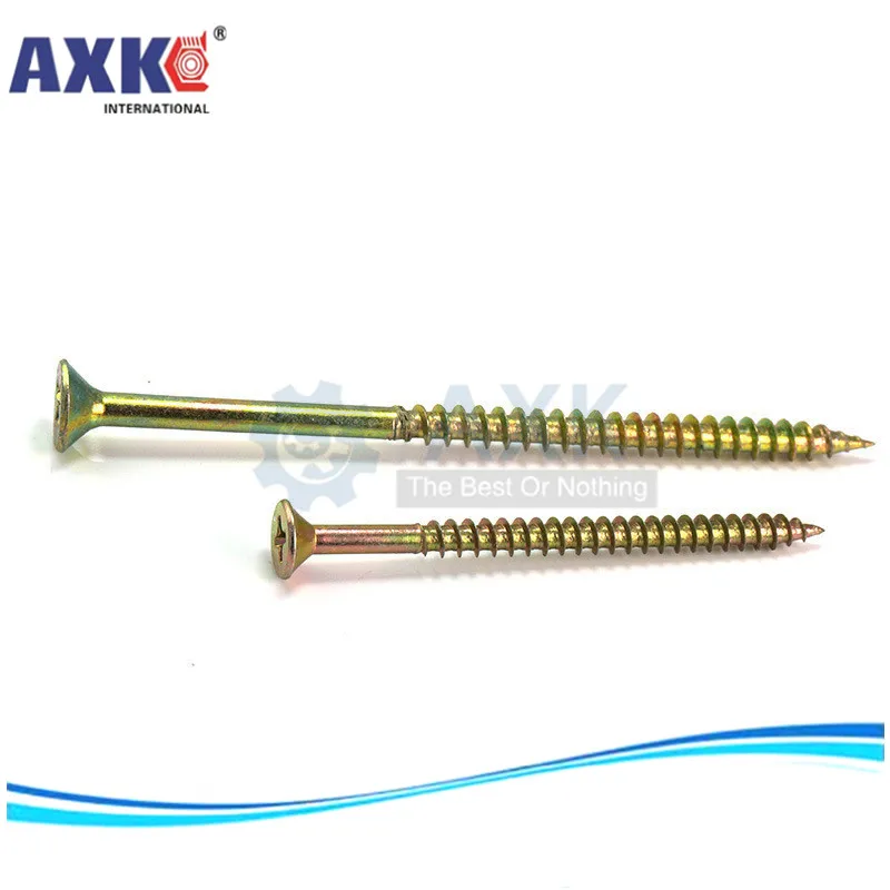 AXK цвет цинк плюс Жесткий деревянный винт Крестовая головка саморезы M4 шурупы