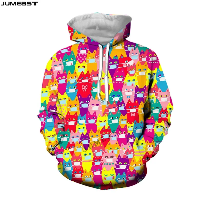 

Jumeast Men Women Sweatshirt Oversized Cartoon Animal Red Lips Spring Autumn Coat Long Sleeve Cap Hoody Sport Pullover Hoodies