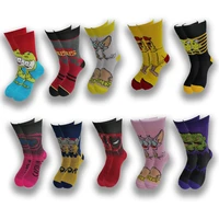 autumn and winter cartoon socks for men and women advanced sewing street style middle tube skateboard leisure socks