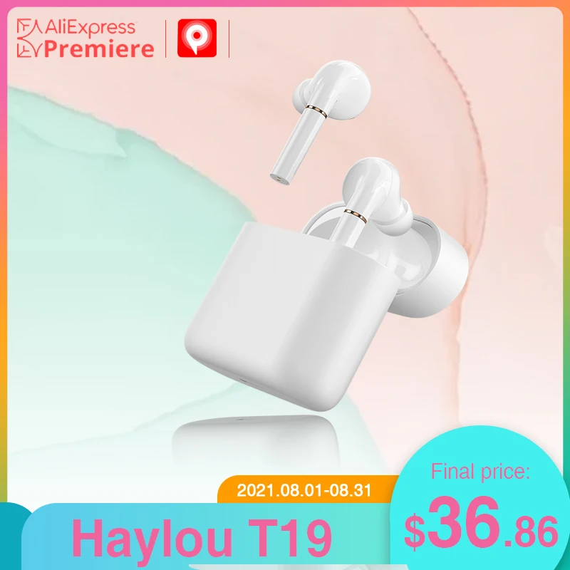 Беспроводные TWS-наушники YouPin Haylou T19 atpX Hi-Fi Qualcomm Bluetooth 5 0 ENC с шумоподавлением