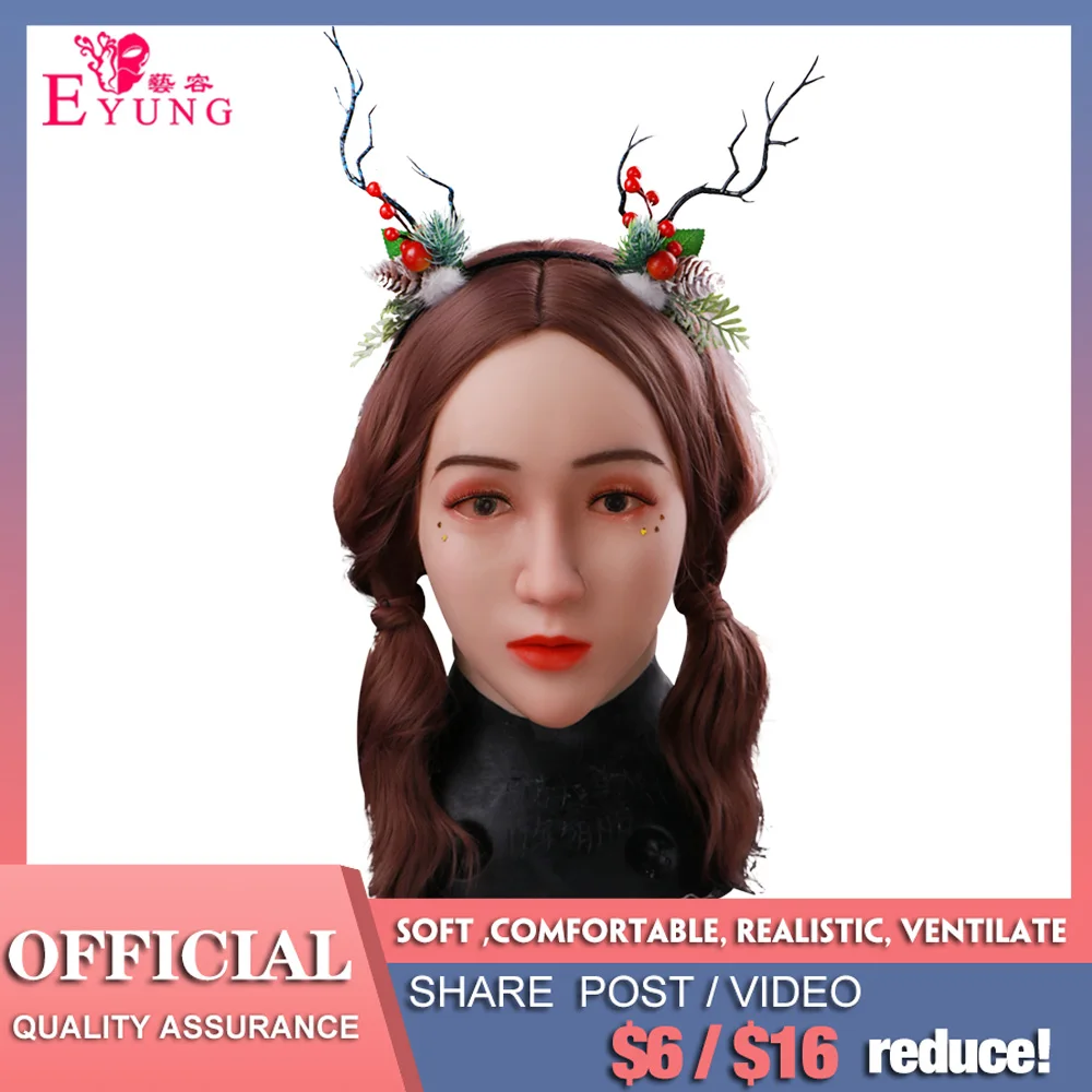 Реалистичная силиконовая маска для лица Angela искусственная кожа женской косплея