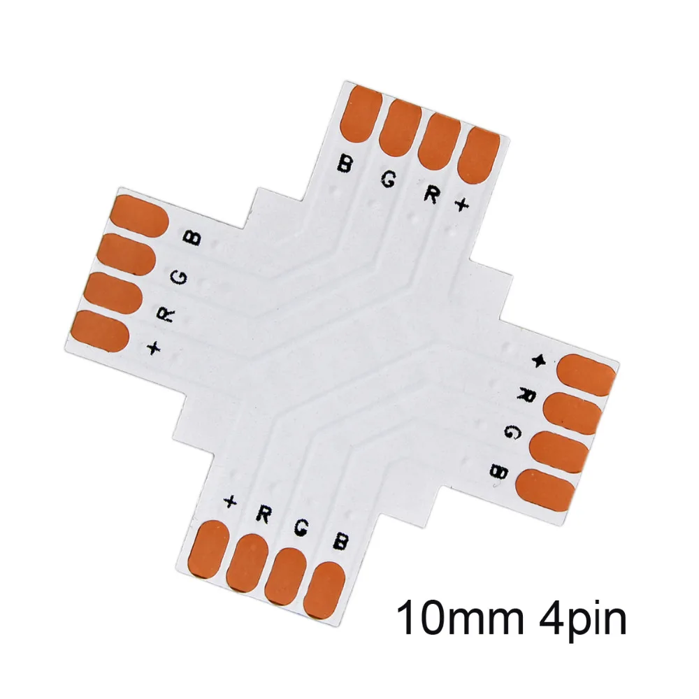 5/10 шт. L/T/X образная RGB Светодиодная лента 10 мм 4 Pin PCB угловой соединительный зажим