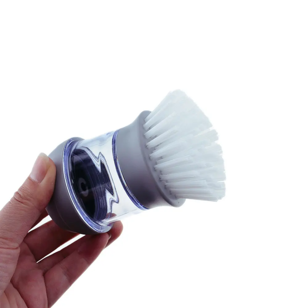 Антипригарная масляная автоматическая щетка для мытья посуды с нажимной щеткой